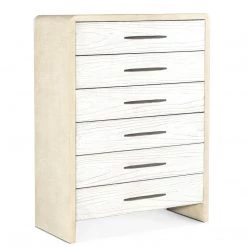 HOOKER CASCADE BURLAP BLANC TALL CHEST