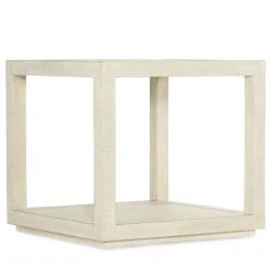 HOOKER CASCADE BURLAP TEXTURED END TABLE