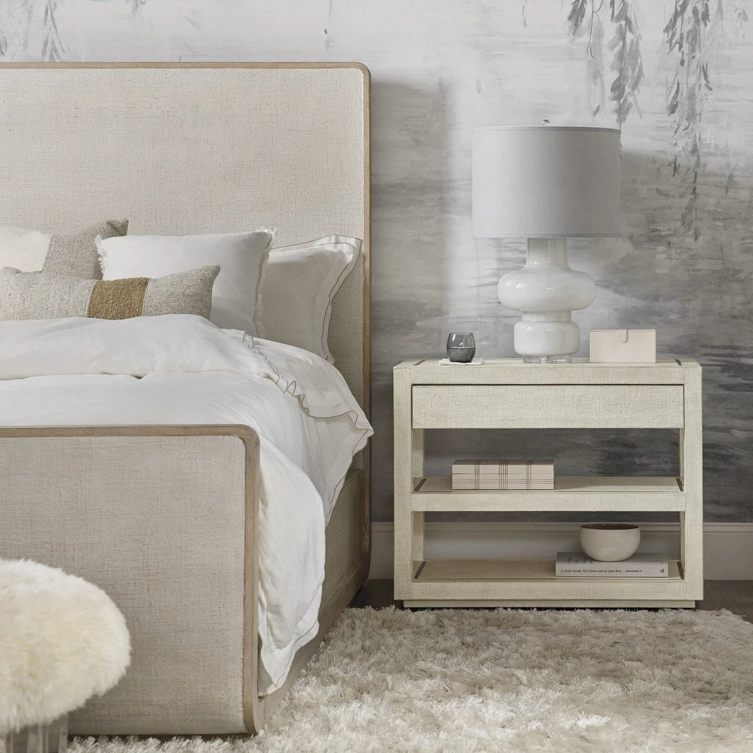 HOOKER CASCADE BEACH BURLAP SLEIGH BED Bedroom 3 HOOKER CASCADE BEACH BURLAP SLEIGH BED Bedroom