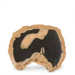 PHILLIPS COLLECTION CAST PETRIFIED WOOD TRAY WITH BASE Pillows + Decor