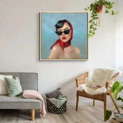 L ART "CAT EYES" CANVAS ART