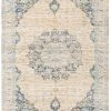 SURYA CELIA PRINTED JUTE RUG: AQUA, YELLOW