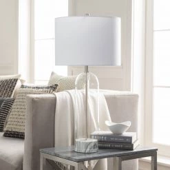 SURYA REVOLVE GLASS TABLE LAMP Lighting
