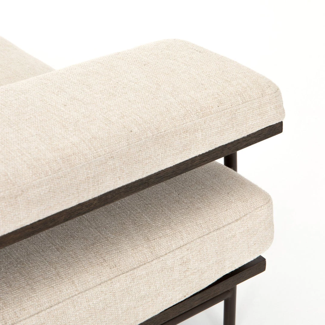 FOUR HANDS MENDEL CREAM LINEN CHAISE Living Room