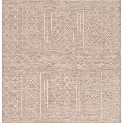 SURYA CHAYA TEXTURED WOOL FLATWEAVE: SAND