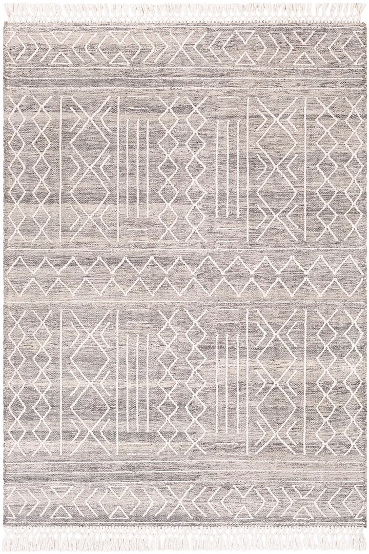SURYA CHAYA TEXTURED WOOL FLATWEAVE: GRAY 1 SURYA CHAYA TEXTURED WOOL FLATWEAVE: GRAY