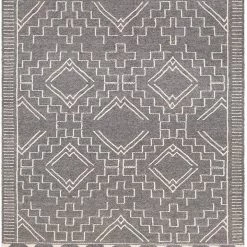 SURYA Rug CHENOA TEXTURED WOOL FLATWEAVE: CHARCOAL