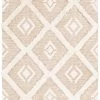 SURYA CHEROKEE DIAMOND WOOL RUG: BEIGE + CREAM
