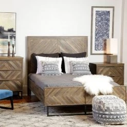 DOVETAIL CHEVY ACACIA WOOD PANEL BED