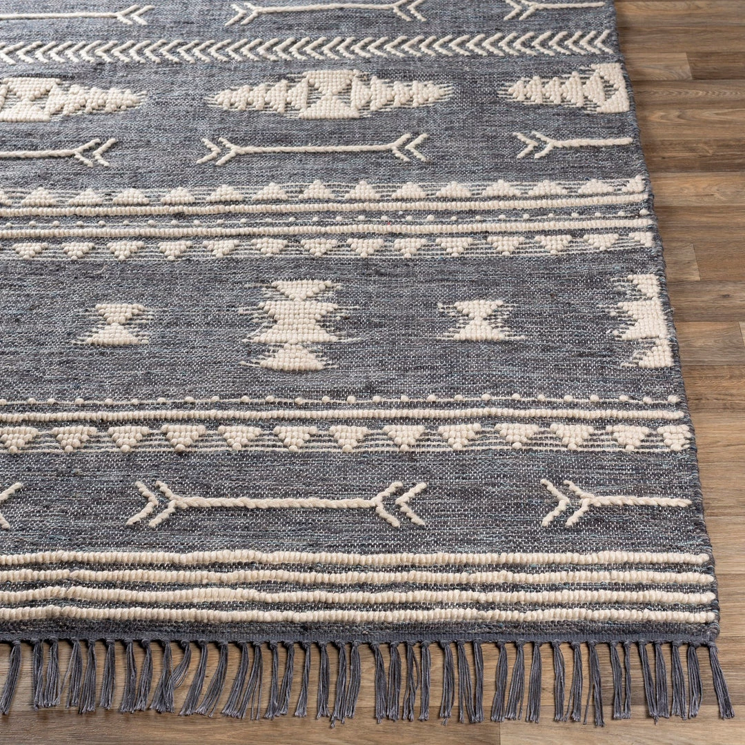 SURYA CHEYENNE TEXTURED JUTE + WOOL RUG: DENIM 4 SURYA CHEYENNE TEXTURED JUTE + WOOL RUG: DENIM