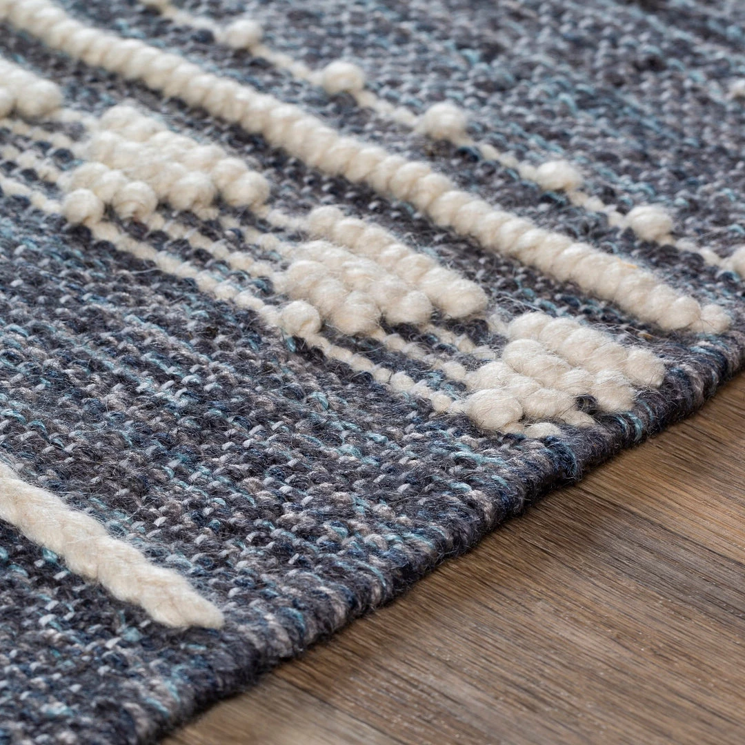 SURYA CHEYENNE TEXTURED JUTE + WOOL RUG: DENIM 5 SURYA CHEYENNE TEXTURED JUTE + WOOL RUG: DENIM