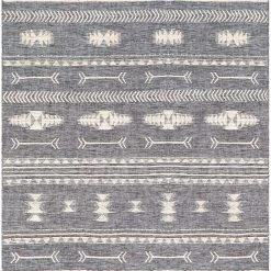 SURYA CHEYENNE TEXTURED JUTE + WOOL RUG: DENIM