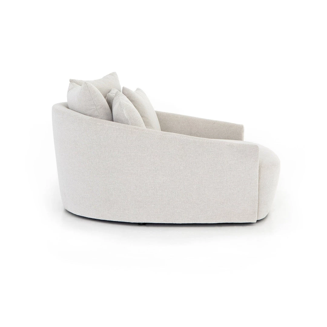 FOUR HANDS CHLOE ROUND MEDIA LOUNGER: BISQUE 2 FOUR HANDS CHLOE ROUND MEDIA LOUNGER: BISQUE