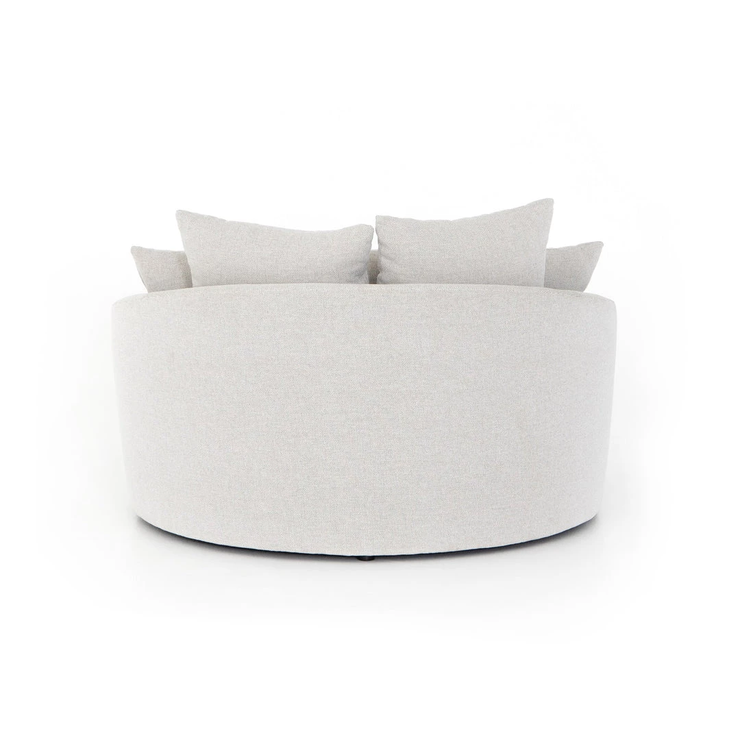 FOUR HANDS CHLOE ROUND MEDIA LOUNGER: BISQUE 4 FOUR HANDS CHLOE ROUND MEDIA LOUNGER: BISQUE