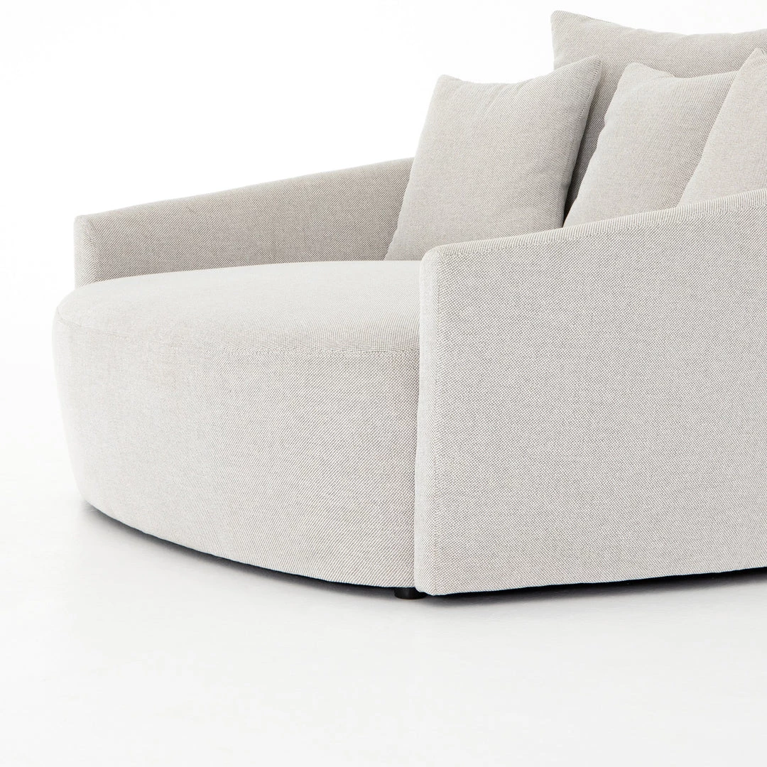 FOUR HANDS CHLOE ROUND MEDIA LOUNGER: BISQUE 6 FOUR HANDS CHLOE ROUND MEDIA LOUNGER: BISQUE