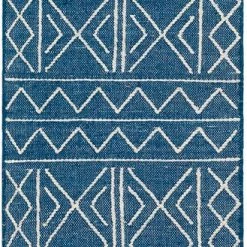 SURYA CHAYA TEXTURED WOOL FLATWEAVE: BLUE Rug