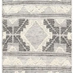 SURYA CANYON TEXTURED WOOL FLATWEAVE: GRAY