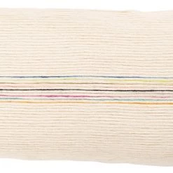 SURYA Pillows + Decor SNOWY TEXTURED COTTON PILLOW: MULTI STRIPE