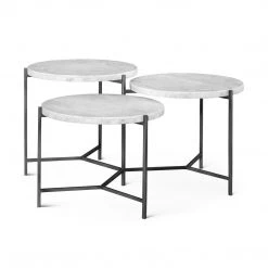 UTTERMOST Furniture CIRC TIERED MARBLE COFFEE TABLE