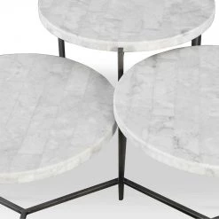 UTTERMOST Furniture CIRC TIERED MARBLE COFFEE TABLE