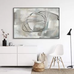L ART "CIRCULAR PATH I" CANVAS ART