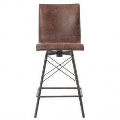 FOUR HANDS DIAW COUNTER STOOL: HAVANA LEATHER