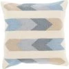 SURYA ARIZONA ARROWS KILIM PILLOW: DENIM, KHAKI