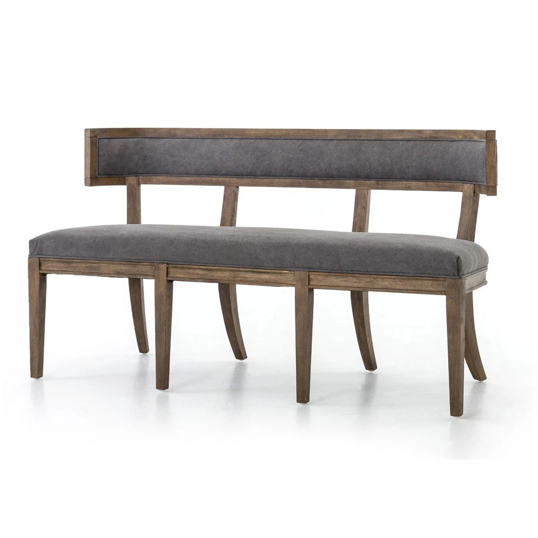 FOUR HANDS CARTER DINING BANQUETTE BENCH: DARK MOON CANVAS 2 FOUR HANDS CARTER DINING BANQUETTE BENCH: DARK MOON CANVAS