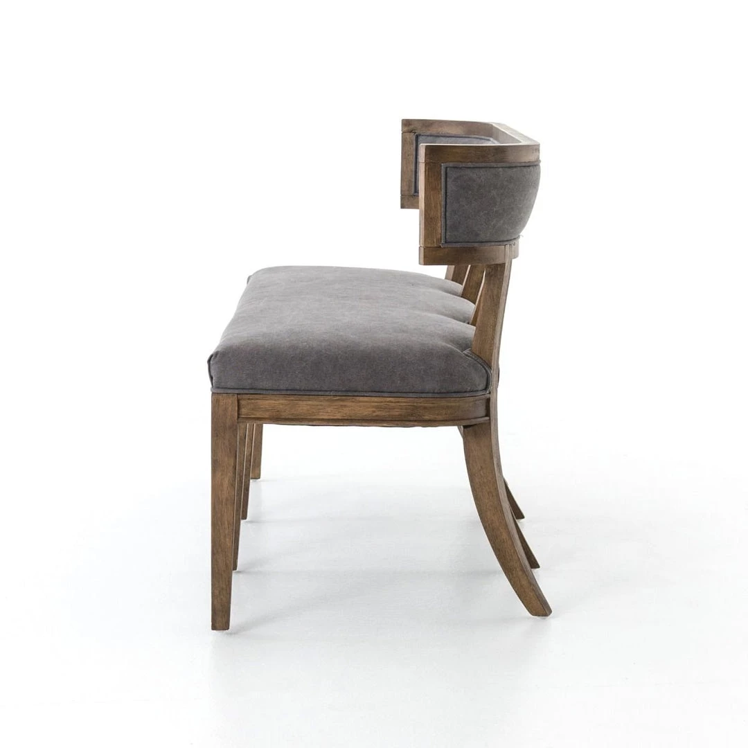 FOUR HANDS CARTER DINING BANQUETTE BENCH: DARK MOON CANVAS 4 FOUR HANDS CARTER DINING BANQUETTE BENCH: DARK MOON CANVAS