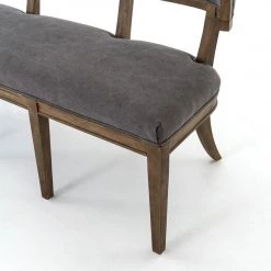 FOUR HANDS CARTER DINING BANQUETTE BENCH: DARK MOON CANVAS 15 FOUR HANDS CARTER DINING BANQUETTE BENCH: DARK MOON CANVAS