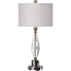 UTTERMOST CLAIRE CUT CRYSTAL OVAL LAMP Lighting