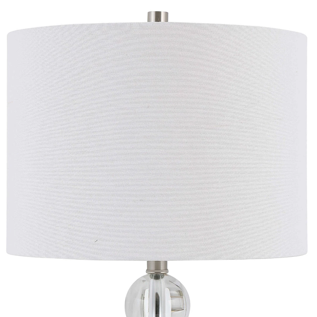 SALT CLARA BRUSHED NICKEL PILLAR LAMP 3 SALT CLARA BRUSHED NICKEL PILLAR LAMP