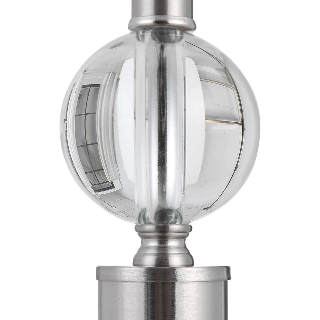 SALT CLARA BRUSHED NICKEL PILLAR LAMP 4 SALT CLARA BRUSHED NICKEL PILLAR LAMP