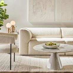 NUEVO CLAUDIO WHITE MARBLE COFFEE TABLE