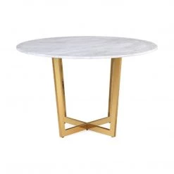 TOV Kitchen + Dining CLEO MARBLE TOP BREAKFAST TABLE