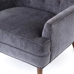 FOUR HANDS CLERMONT CHAIR: CHARCOAL WORN VELVET Furniture