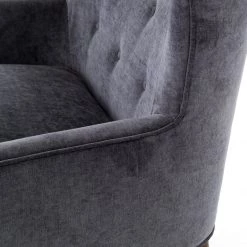 FOUR HANDS CLERMONT CHAIR: CHARCOAL WORN VELVET Furniture