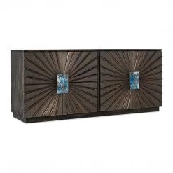 HOOKER CLIO ANTIQUE BRONZE METAL CLAD CREDENZA