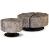 PHILLIPS COLLECTION CLOVER ROUND GREY STONE COFFEE TABLE Furniture