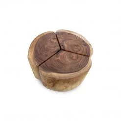 PHILLIPS COLLECTION CLOVER NATURAL CHAMCHA WOOD COFFEE TABLE