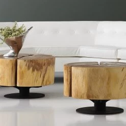 PHILLIPS COLLECTION CLOVER NATURAL CHAMCHA WOOD COFFEE TABLE