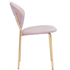 ZUO CLYDE VELVET + GOLD DINING CHAIR | SET OF 2