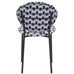 ZUO CLYDE GEOMETRIC PRINT DINING CHAIR | SET OF 2