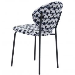 ZUO CLYDE GEOMETRIC PRINT DINING CHAIR | SET OF 2