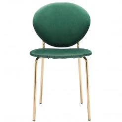 ZUO CLYDE VELVET + GOLD DINING CHAIR | SET OF 2