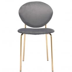 ZUO CLYDE VELVET + GOLD DINING CHAIR | SET OF 2