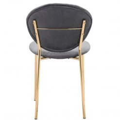 ZUO CLYDE VELVET + GOLD DINING CHAIR | SET OF 2