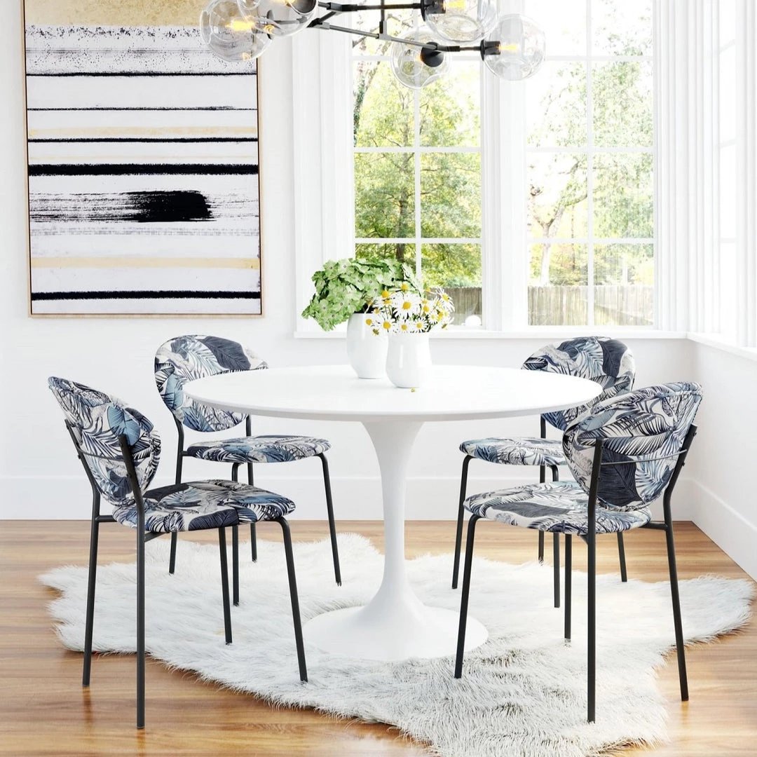 ZUO CLYDE PALM PRINT DINING CHAIR | SET OF 2 Furniture 2 ZUO CLYDE PALM PRINT DINING CHAIR | SET OF 2 Furniture