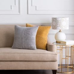 SURYA PLEATED COTTON VELVET PILLOW