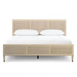 TOV Furniture COCO ALMOND CANE PANEL BED